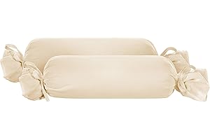 biberna 0077144 Nackenrollenbezug Feinjersey, gekämmte Baumwolle, superweich 2x 15x40 cm, kitt