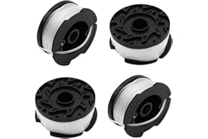 CODKU 4Pcs Strimmer Spool Line Compatible with Black and Decker ST5530-GB GLC3630L20-GB STC1820PC-GB BESTA525-GB A6481 A6485 Grass Strimmer Wire Spool Line Φ1.6mm,40m Reflex Trimmer Spools Replacement