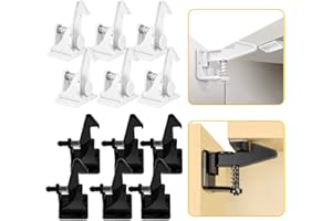 12 Pack Child Safety Cupboard Locks, ALBOYI Baby Proof Safety Invisible Drawer Latches with Strong Adhesive, Child Proofing Latches for Cupboard/Kitchen/Drawers/Dresser/Closet, Easy Install in Seconds