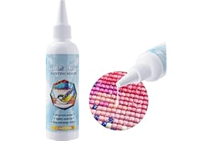 Juspota Diamond Painting Versiegelung, 100ml Diamant Painting Bilder Zubehör Durchsichtig Sealant Für Festen Halt Steine, Kleber Transparent Schutz für 5D Diamond Painting und Puzzle