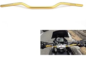 JFG RACING 7/8 "22mm Moto Manubrio Tracker Manubrio Manubrio Manubrio Universale Low Rise Manubrio Bar per CR125R CR250R CRF150R CRF250R CRF450 (Oro)