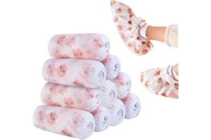 NHQZ Lot de 100 Surchaussures Jetables avec motifs cartoon, Couvre Chaussure Impermeable, Chaussures jetables en Tissu non tissé pour Le Nettoyage de moquette, Protection de Sol