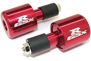 MIT MOTORS GT-Speed - Red"GSXR" CNC Bar Ends - Compatible With Suzuki GSXR 600/750/1000/1100/TL1000/SV650/SV1000S/Hayabusa (Read Product Description For Year/Model Compatibility)