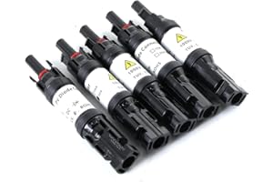 Cozyel 5X Solar PV Solardiodenstecker Solardiode Stecker Eingebaute Diode, 10A/15A/20A DC1000V Männlich/Weiblich wasserdichte Photovoltaik-Steckverbinder Solar Panel Kabel Anschlüsse Stecker (30A)