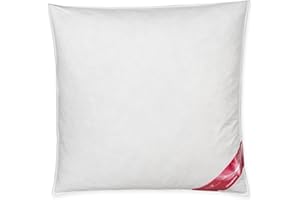 ‎TRAUMSCHLOSS Künsemüller Pillow 80 x 80 cm with 100% Feather Filling, Feather Pillow with Fine Cotton Cover, Suitable for Allergy Sufferers and Washable, Oeko-Tex 100, Cushion with Strong Support, Filling Weight: