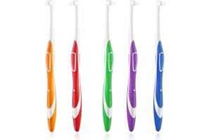 Ouligay 5 Stück Tuft Zahnbürste Einbüschelbürste Getuftet Bürste Weich Büschelzahnbürste Kleine Tuft Toothbrush Zwischenräum Zahnbürste Zahnlücke Bürste für Zahnspange