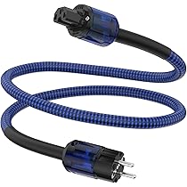 Tertullus HiFi High End Power Cord C15 Power Cable HiFi Audio Cold Device Cable with Schuko Plug and Cold Plug (E820, 1.5m