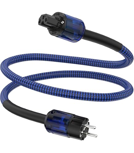 Audiophiles Netzkabel 4N OFC - 1,5 M, Mit C15 Stecker, Rhodium-Beschichtung, Für Hi-Fi Anlagen & Heimkino