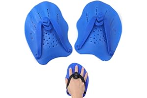 Esforzarse Pale Da Mano Da Nuoto,1 Paio Pagaia Regolabile Per Nuoto, Swim Paddle,Paddle da Palette Professionale Accessori per l'esercizio in Piscina per Adulti e Bambini Unisex(blu)