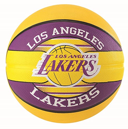 Spalding NBA Team L.A. Lakers Ballon de Basket Mixte Adulte, Multicolore, 7