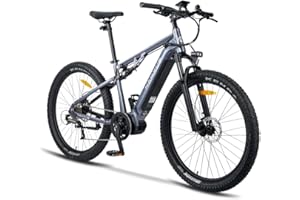 nakxus Bicicletta elettrica elettrica 27M201, 27,5", Fat Tire, motore centrale fino a 150 km, mountain bike off-road con, City EBike da uomo e da donna