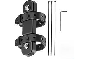 MEISO Support Adaptateur Porte Bidon Velo Universel, Bicyclette VTT Support Adaptateur pour Porte Bouteille, Accessoires d'Équitation avec Sangle Antidérapante, Installation Facile, Noir