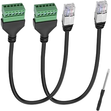 Lot De 2 Adaptateurs RJ12 Femelle Vers 6 Broches à Vis - Connexion Sans Soudure Pour Téléphone, Fax, Modem