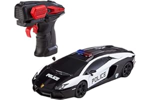 Revell Control Lamborghini Aventador Coupé Polizei I RC Scale Car mit 2.4 GHz-Fernsteuerung I Maßstab 1:24 I Actiongeladenes Polizei-Design I 10 km/h I LED-Frontbeleuchtung I ab 8 Jahren geeignet