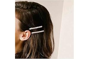 Yheakne Fermaglio per capelli con perle vintage Fermaglio per capelli con perle retrò Fermaglio per capelli con perle francesi Accessori per capelli decorativi per donne e ragazze 2 pezzi (argento)