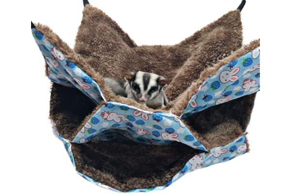 Oncpcare Hamac de cage pour petit animal domestique, hamac triple lit pour rat, cochon d'Inde, accessoires de literie, lit confortable pour furet