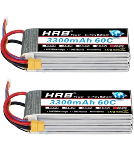 Batterie Lipo HRB 2PCS 4S 14.8V 4000mAh 60C XT60 pour RC Hélicoptère Batterie Lipo HRB 2PCS 4S 14.8V 4000mAh 60C XT60 pour RC Hélicoptère