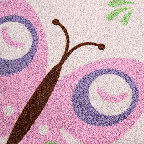 Infantastic Kinderteppich Schmetterling in Größe 80/150 cm/120/170 cm/160/230 cm/200/290 cm in bunten Farben aus widerstandfähigem Polyester mit 7 mm Höhe - 4