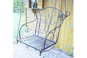 DanDiBo Fotel wiszący, relaksacyjny, huśtawka z łańcuchami, wisząca ławka ogrodowa, huśtawka ogrodowa Hollywood