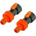 Topiky 2 Pezzi Connettore Rapido Capezzolo G3/4 Adattatore per Tubo Flessibile con Filettatura Maschio Irrigazione da Giardino