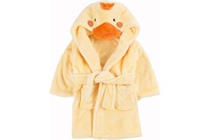 BABYTOWN Baby Toddlers Cute Novelty Animal Hooded Fleece Dressing Gown Robe 6-24 Months