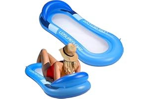 GUBOOM Fauteuil Gonflable de Piscine, Chaise Longue Flottante, Hamac d'eau Portable pour Adulte, Bouée Piscine Gonflable, Jouet de Piscine