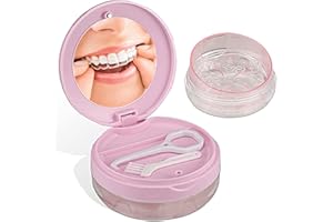 DIDATOOL Porta Dentiera, Contenitore Dentiera Anti-perdite, Scatola Portatile per Protesi Dentarie con Specchio, Strumento per la Rimozione e Strato Extra di Conservazione (Rosa)