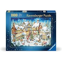 Puzzle Clementoni 1000 Pièces – La Promenade De Noël – Design Tendance, Qualité Italienne – Boîte Compacte – Stimule Logique Et Dextérité