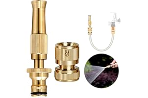 FSFTTRAD Brass Nozzle Water Spray Gun Hose Nozzles Pipe For Gardening And Washing