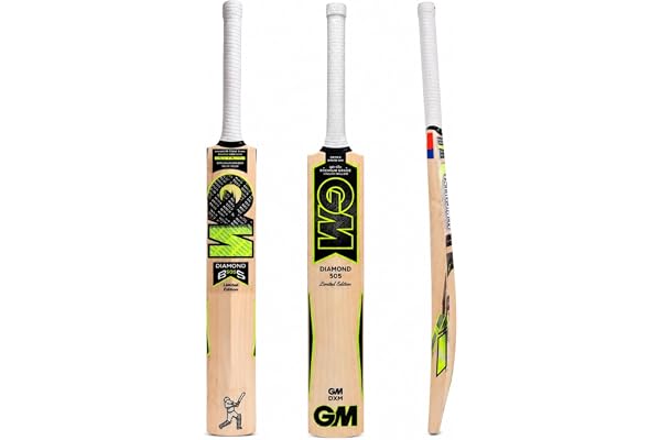 DDSCRICKET GM Diamond 505, Kashmir Willow, Junior Edition Cricket Bat Full Size Play for Har Tennis Ball