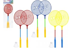 PMS Set de badminton avec 5,1 x 45,7 cm Raquettes et volants en