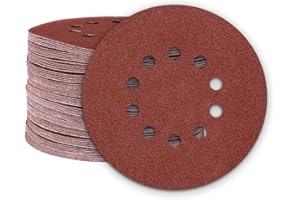 MioTools Fox Klett-Schleifscheiben, 225 mm, 10-Loch, f. Trockenbauschleifer, Normalkorund (25 Stk.) K80