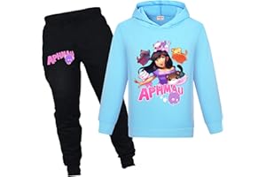 YUANZLN Aphmau Merch Girls Tracksuit Hoodie & Pant 2Pcs Sets Cartoon Casual Kids Clothing 1-13 Years
