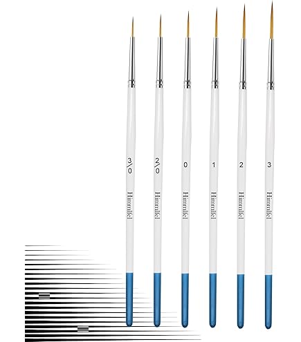 Hilfel Cat Tongue Brush Set, 4 Pcs Pointed Oval Brushes For Painting