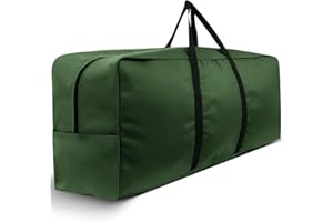 widesmile Garden Furniture Cushion Storage Bag, 420D Oxford Fabric Waterproof Anti-UV Heavy Duty Christmas Tree Storage Bag with Handles and Zipper Dustproof Extra Large Bags 173x76x51cm (1Pack)