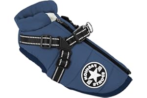 ONCPCARE Chaqueta Con Arnés para Perros Pequeños y Gatos - Chaleco Deportivo Al Aire Libre, Abrigo de Invierno Cálido para Mascotas, Cachorros