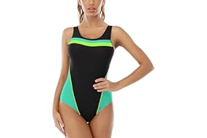 SEAUR Donna Costume da Bagno Intero Senza Maniche Costume da Bagno di Un Pezzo Sportivo Costumi Interi da Spiaggia Mare Nuoto Elegante