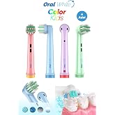 Oral White Color Kids &Ccedil;ocuk Diş Fır&ccedil;ası Yedek Başlığı, 4'l&uuml; Paket | Color Kids, Hassas Ve Yumuşak