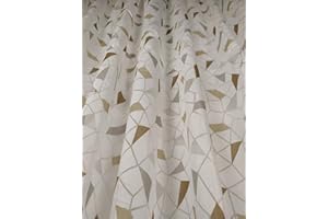 Tende Arredo Tessile Tenda a Metraggio Venduta a Metro in Devorè 5 varianti di Colore Alta 3 Metri Triangoli (Tortora)