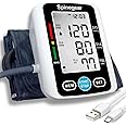 Spinegear Blood Pressure Monitor for Home NHS use UK CE Approved Digital Upper Arm Cuff BP Machine USB Auto Pulse Rate Detect Irregular Heartbeat Fast Reading Kit Large LCD Display & Voice Broadcast