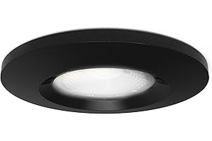 4lite Fire-Rated Indoor Downlight (Black) 710lm LED Integrated Spotlight with IP65 Rating - 4L1/2004-4yr Guarantee