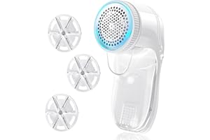 TIPTOP HOME Lint Remover, Fabric Shaver for Clothes with 3 Replaceable Blades, Bobble Remover for Clothes, Clothes Debobbler, Electric Lint Remover Clothes Shaver, Defuzzer for Clothes/Bedding/Furniture