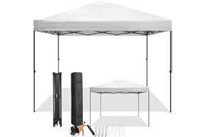 HOTEEL Gazebo 3x3,Gazebo Esterno Resistente con Borsa a Ruote,Esterno Pieghevole Impermeabile Tendone Gazebo da Giardino,Tenda Padiglione Pop Up per Feste Campeggio Commerciale(3 per 3m Bianco)