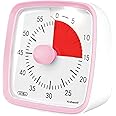 Yunbaoit Visual Timer, 60-Minute Countdown Timer for Kids and Adults, Silent Classroom Timer with Night Light, Time Management Tool for Home, School, or Work (Pink)