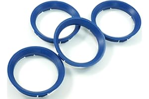 CCIDEA 4x Centre Rings 63 3-57 1 Blue 63.3 mm to 57.1 mm Compatible with VW Seat Skoda Audi