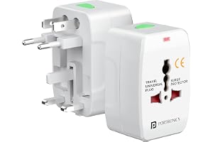 Portronics Juicemate Go Universal Travel Adapter with 6A AC Socket Output,Universal AC Socket, All in One International Trave