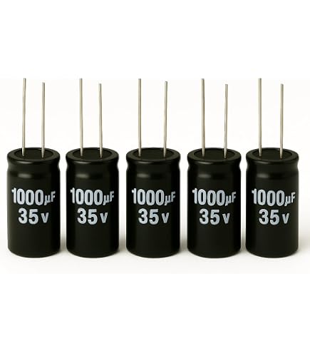 POPESQ® 2 Pz. Condensatori Elettrolitici 1000uF 35VDC, THT, Tolleranza ±20%, Temperatura -40...+85°C