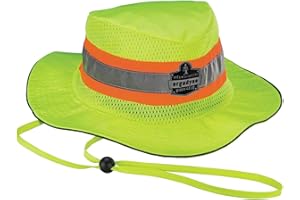 Ergodyne GloWear 8935 High-Visibility Ranger Hat, Large/X-Large, Lime