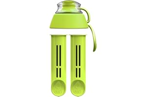 Dafi Set of 2 Filters + Cap for DAFI Soft Filter Bottle, Lime - Replaceable Filters, Environmentally Friendly, BPA-Free - Removes the Taste and Odour of Chlorine