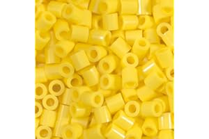 Vaessen Creative Perlas Fusibles, Amarillo, Set de 1100 Piezas para Manualidades DIY para Niños, Creación de Joyas, Decoraciones Hechas en Casa y Otras Ideas de Manualidades